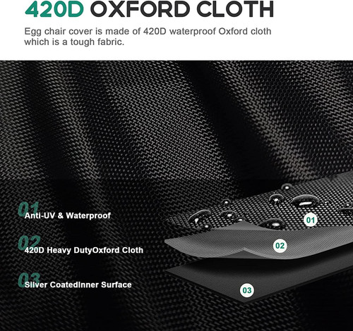 Double egg chair cover 420d - egg,